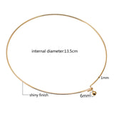 Ball Pendant Torques Necklace Stainless Steel Jewelry Women