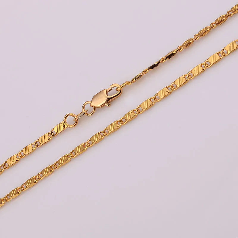 Men's Steampunk Gold Chain Necklace, 16-30 Inch Length