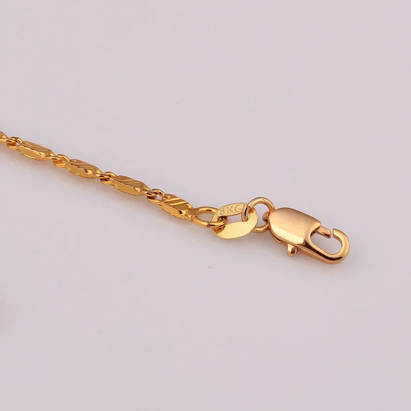 Men's Steampunk Gold Chain Necklace, 16-30 Inch Length