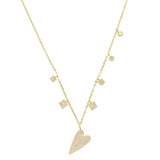 S925 Silver Heart Shape Necklace Layer Sexy Choker Jewelry
