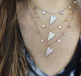 S925 Silver Heart Shape Necklace Layer Sexy Choker Jewelry