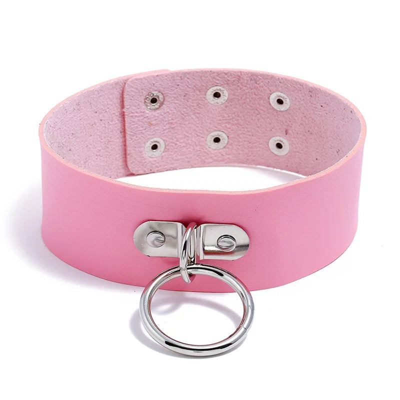 Goth Choker Necklaces - Punk Gothic Rivets Chains Harajuku Jewelry