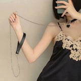 Gothic Egirl PU Leather Spike Choker Necklace