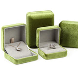 Green Velvet Jewelry Storage Box for Women