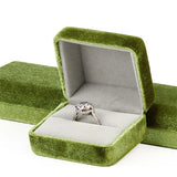 Green Velvet Jewelry Storage Box for Women