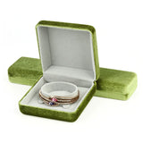 Green Velvet Jewelry Storage Box for Women