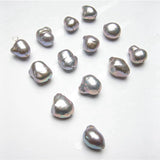 Gray Pearl Bangle Bracelet Semi Baroque Irregular Shape Freshwater Pearls