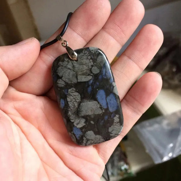 Gray Opal Stone Necklace Pendant Fine Jewelry for Women
