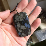 Gray Opal Stone Necklace Pendant Fine Jewelry for Women