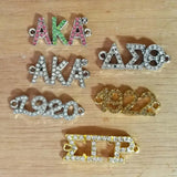 Greek Sorority Crystal Rhinestone Charms for Necklace and Bracelet