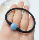Green Amazonite/Aquamarine 14mm Bracelet 7.5 Inch