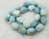 Green Amazonite Baroque Necklace 18in Beads Nature Woman