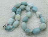 Green Amazonite Baroque Necklace 18in Beads Nature Woman