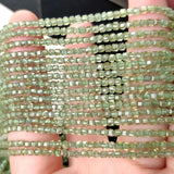 Green Apatite Square Faceted 2.3mm Loose Beads for DIY Jewelry Making