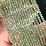 Green Apatite Square Faceted 2.3mm Loose Beads for DIY Jewelry Making