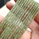 Green Apatite Square Faceted 2.3mm Loose Beads for DIY Jewelry Making