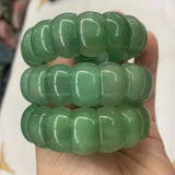 Green Aventurine Jade Stone Beads Bracelet Natural Gemstone Bangle