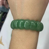 Green Aventurine Jade Stone Beads Bracelet Natural Gemstone Bangle