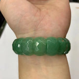 Green Aventurine Jade Stone Beads Bracelet Natural Gem Stone Bangle