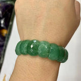 Green Aventurine Jade Stone Beads Bracelet Natural Gem Stone Bangle