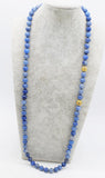 Green Jade Round Bead Necklace 30 Inch for Women