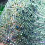Green Fluorite Square Faceted 4-4.5mm Loose Beads for DIY Jewelry Making