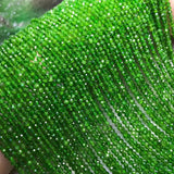 Green Hiddenite Round Faceted 2/3/4mm Nature for Jewelry Necklace