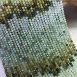 Green Jade 3mm Round Faceted Beads for DIY Jewelry Making