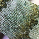 Green Jade 3mm Round Faceted Beads for DIY Jewelry Making