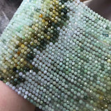 Green Jade 3mm Round Faceted Beads for DIY Jewelry Making