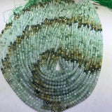 Green Jade 3mm Round Faceted Beads for DIY Jewelry Making