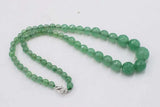 Green Jade Faceted Round 6-14mm Necklace Beads 18inch