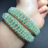 Green Prehnite 3mm Round Bracelet 7.5 Inch Beads Nature