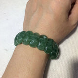 Green Strawberry Quartz Stone Beads Bracelet Gemstone Bangle for Women