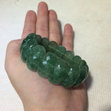 Green Strawberry Quartz Stone Beads Bracelet Gemstone Bangle for Women