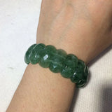 Green Strawberry Quartz Stone Beads Bracelet Gemstone Bangle for Women