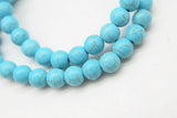 Green Turquoise Round Bead Bracelet 7.5inch