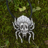 Gothic Steampunk Spider Necklace Witch Halloween Jewelry