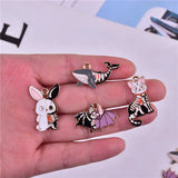 50pcs Halloween Alloy Drop Oil Animal Floating Locket Charms DIY Jewelry