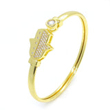Hamsa CZ Bracelet Evil Eye Hand Charm Protection Jewelry