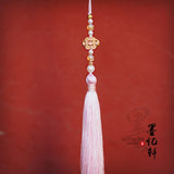 Chinese Cloisonne Tassel Bead Pendant for Hanfu Cheongsam