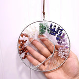 Copper Wire Wrap Tree Life Chakra Pendant