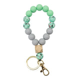 Silicone Bead Keychain Bracelet Key Chain Lobster Clasp Car Key Jewelry