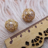 Vintage Knit Weave Glass Pearl Beads Earring Drops 30pcs