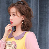 Harajuku Clip-on Earrings for Women - Sweet Stars and Clouds Design