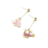 Harajuku Clip-on Earrings for Women - Sweet Stars and Clouds Design