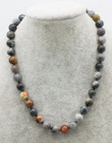 Hawk's Eye 10mm Necklace 17in Beads Nature