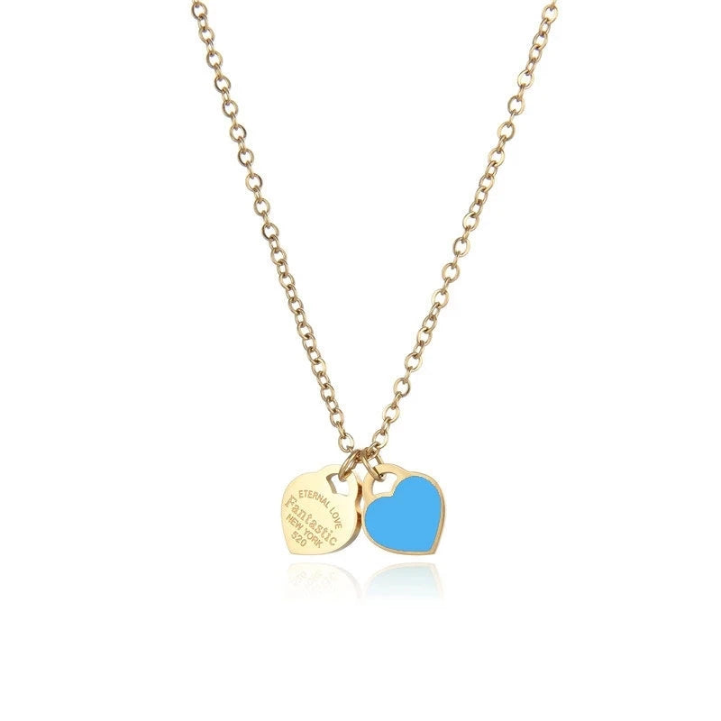 Stainless Steel Heart Pendant Necklace for Women