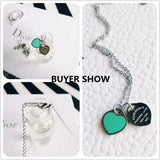 Stainless Steel Heart Pendant Necklace for Women