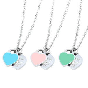 Heart Pendant Necklace Women Choker Neckless Stainless Steel Jewelry Accessories